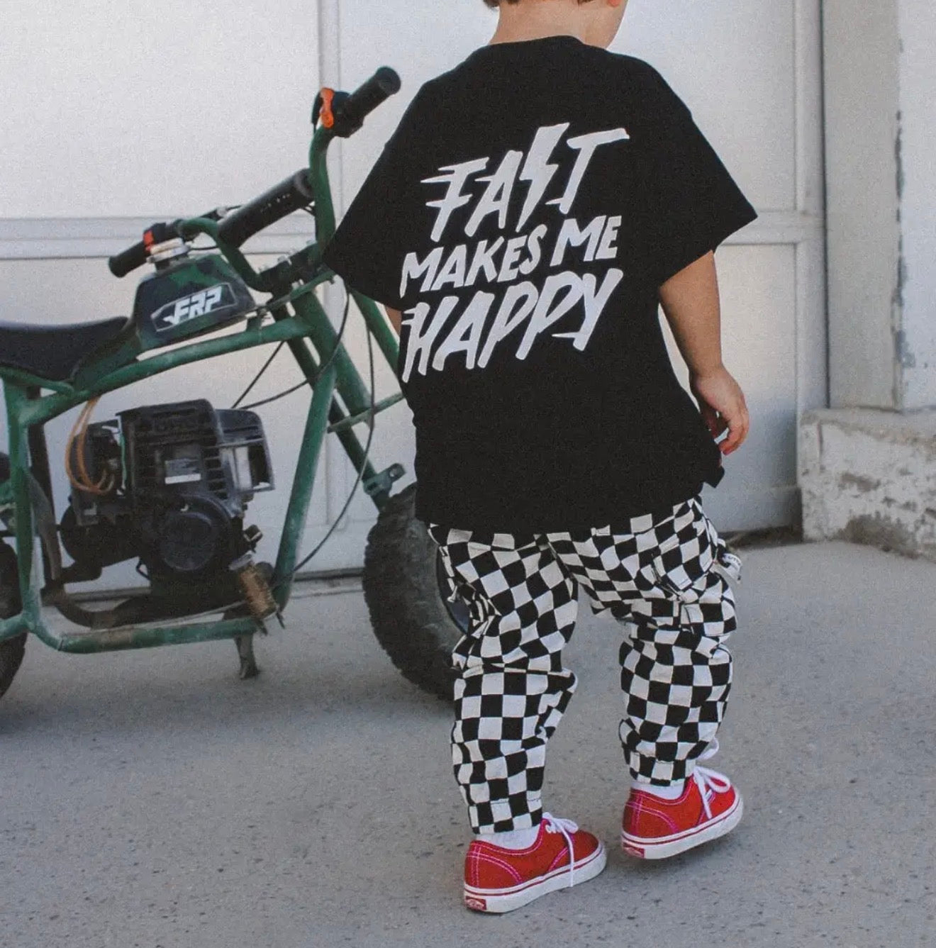 Little Trouble- Fast makes me Happy Kids T-Shirt