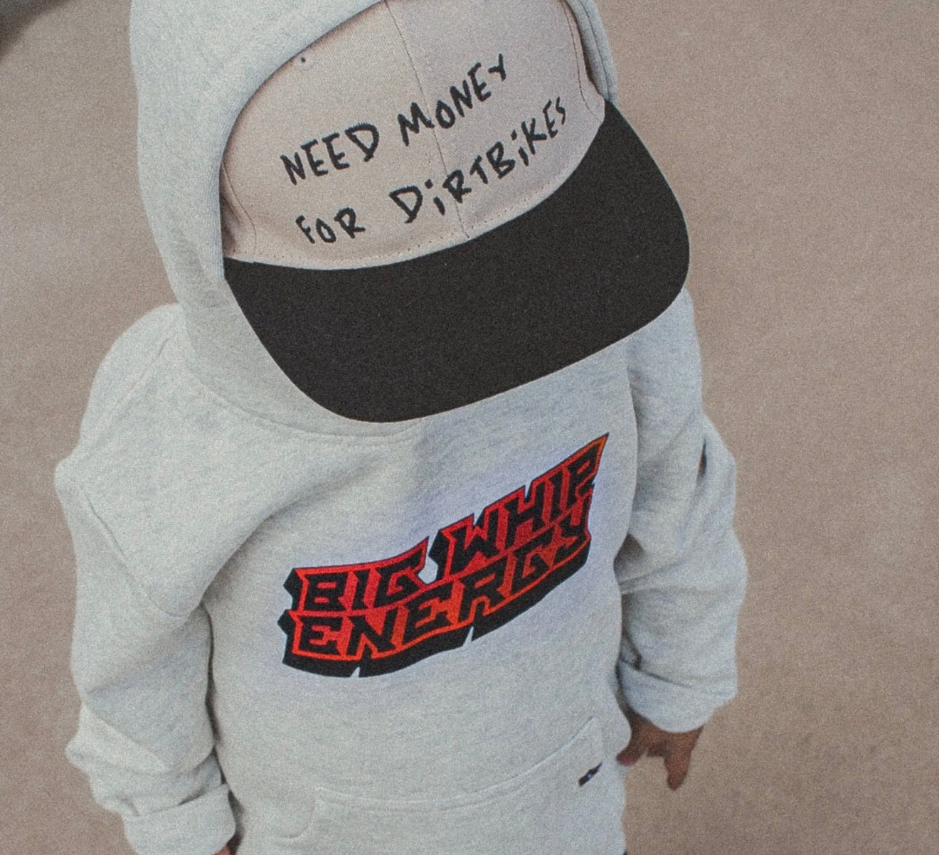 Little Trouble Need $ for dirtbikes toddler SnapBack Tan